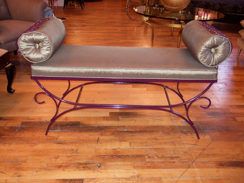 Curvaceous Eggplant Bench