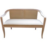 Vintage White Lacquered Bench