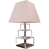 Tiered Lucite Table Lamp