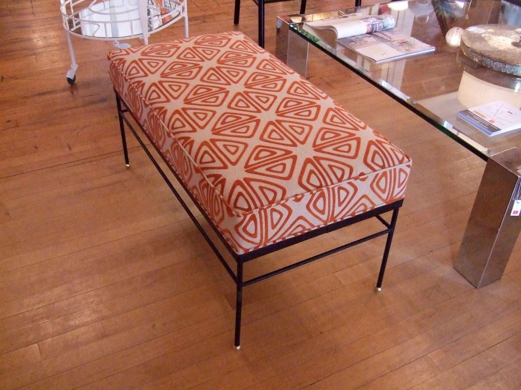 Mid Century Iron Bench