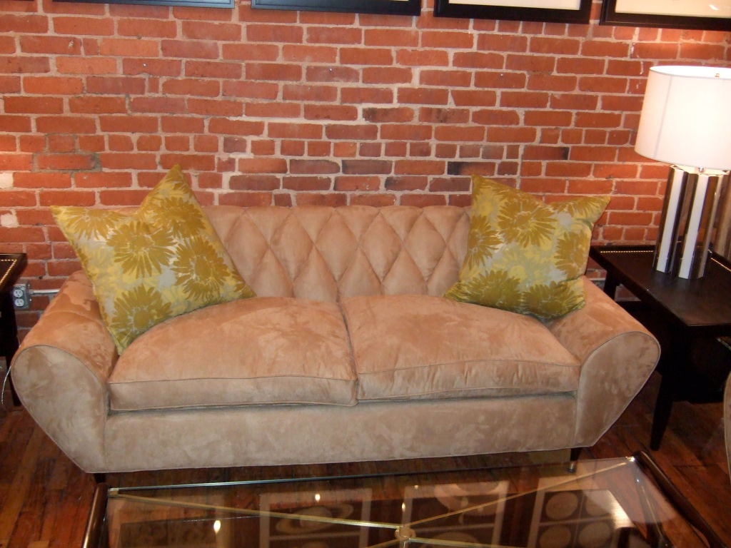 Mid Century Tufted Sofa