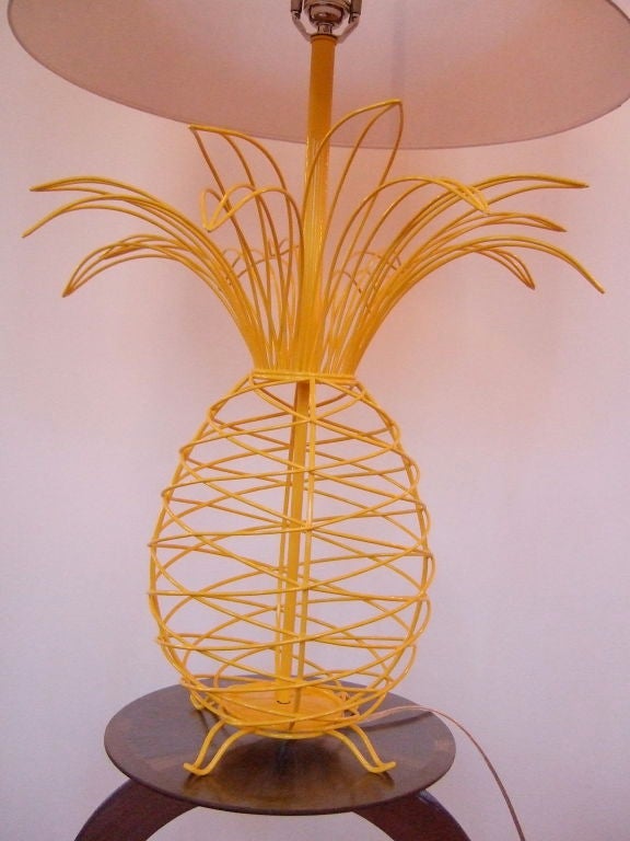 Yellow Pineapple Lamp by FerrisShacknove at 1stDibs