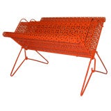Orange Mid Century Magazine Rack