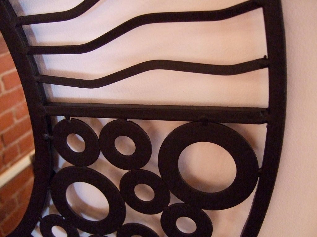 Pair of Mid Century Iron Mirrors