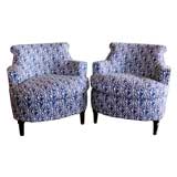 Indigo Print Chairs