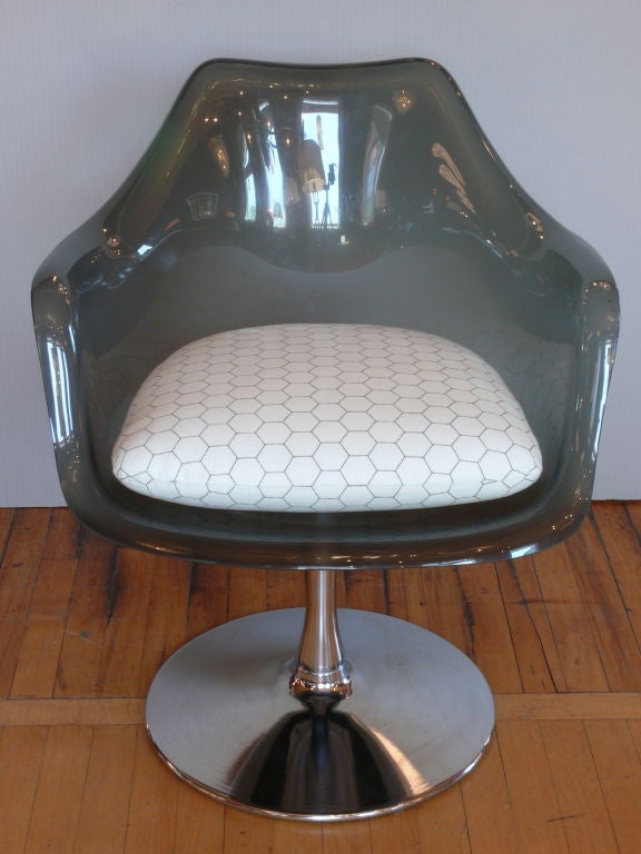 American Four Smoked Lucite Chairs