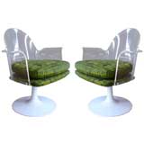 Pair of Lucite Swivel Chairs