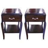 Pair of Sapele Side Tables