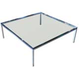 48" Square Chrome Coffee Table