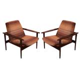 Vintage Pair of Sculptural Modern Chairs