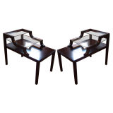 Pair of Mid Century Tiered End Tables