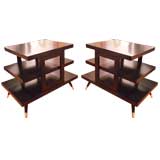 Vintage Pair of Lacquered End Tables