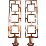 Pair of Brass Sarreid Brass Candle Sconces