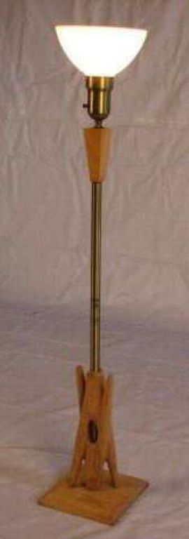 A Unique Floor Lamp in the manner of Frank Llyod-Wright