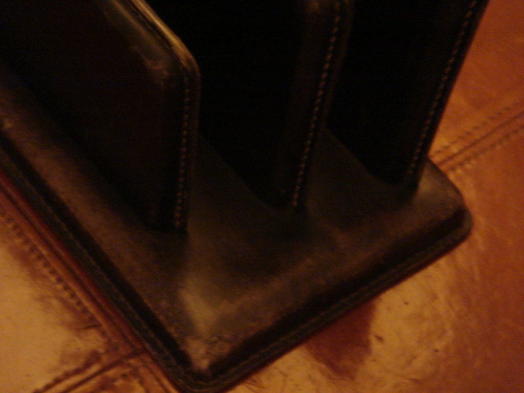 Leather Letter Holder in the manner of Jacques Adnet For Sale 3