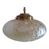 A Unique Crackled Glass Hanging Fixture.