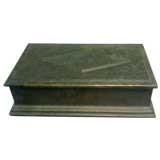 A Heavily Cast Bronze Lidded Box