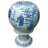 Antique A Chinese Blue and White Ceramic Garden Lantern