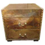 A Brass Clad Dresser / Bedside Table by Sarreid