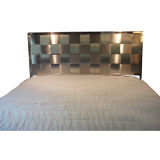 A Unique Woven Stainless Steel Bed in the manner of Paul Evans