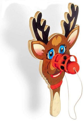Jeff Koons<br />
Title: 	Rudolph the Red-Nosed Reindeer paddle ball game<br />
Medium:	thermoprint on birchwood with painted metal and string<br />
Size: 	12.2 x 8 in. / 31.1 x 20.3 cm.<br />
Year: 	2000 -<br />
Edition: 	ed.900<br />
<br />
