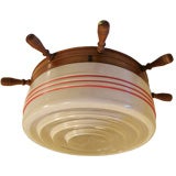 Vintage A Nautical Flushmount Light Fixture