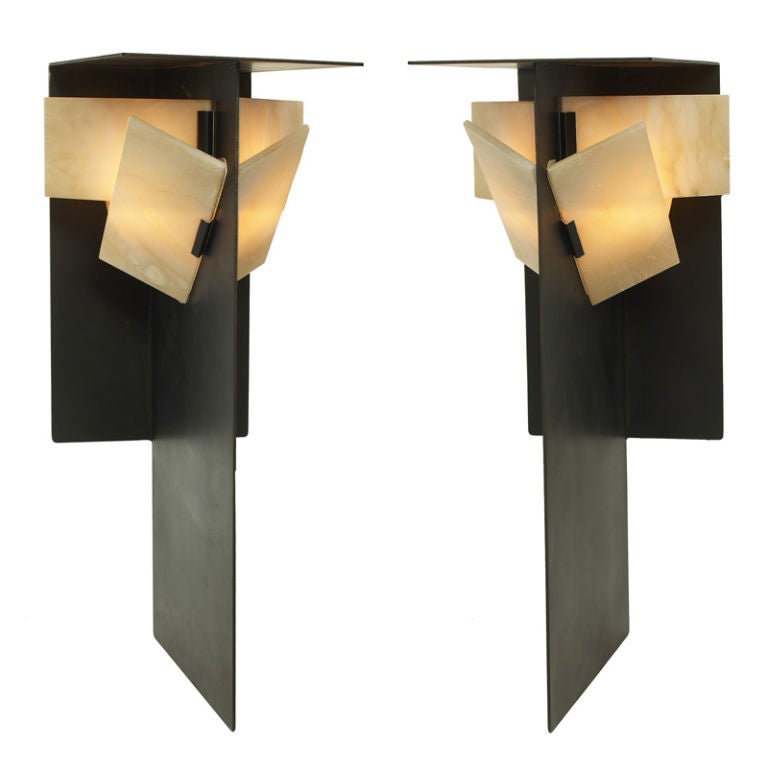 Pierre Chareau Grande Mouche wall sconces