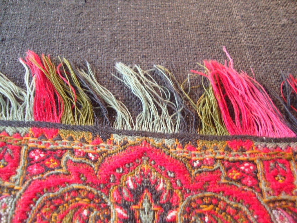 Chal Paisley Antiguo de Lana Cachemira siglo XIX en venta