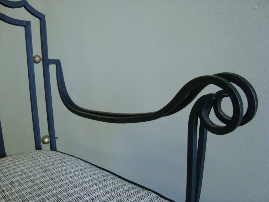 Pair of Wrought Iron Arm Chairs 1
