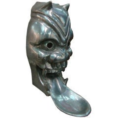 A Unique Metal Gargoyle or Demon Mask