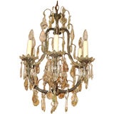 Antique Small Crystal Chandelier