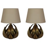 Brass Artichoke Lamps