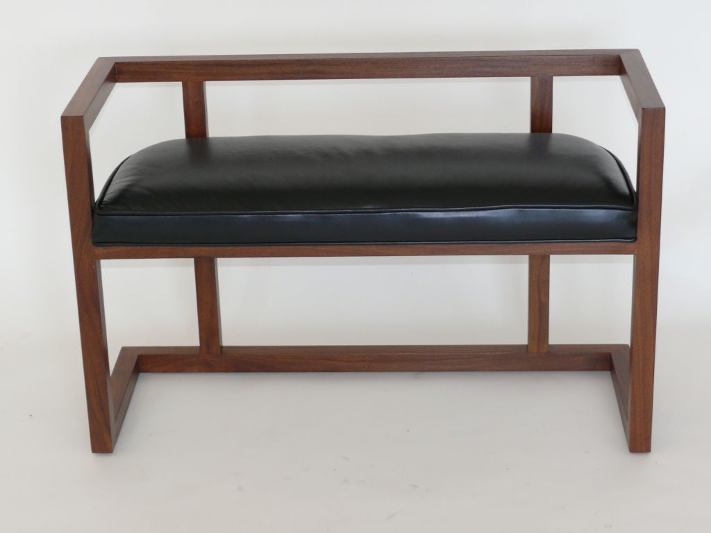 Floating Walnut Bench