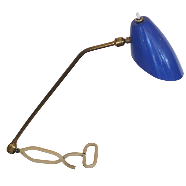 Blue Stilnovo Desk Lamp