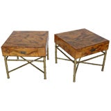 Italian Olivewood End Tables