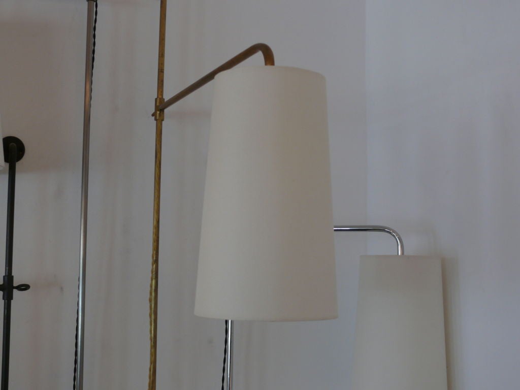 American French Wired Pole Sconce with Table by Orange Los Angeles
