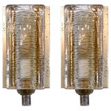 Amber Cube Sconces