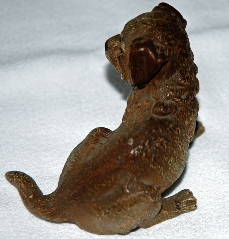 Bronze Dog Statuette