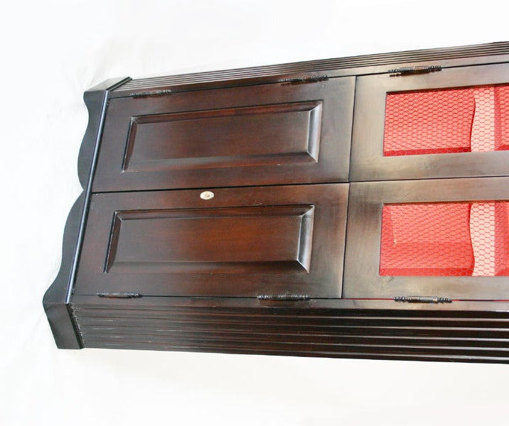 Neoclassical Ebonized Walnut Corner Cabinet