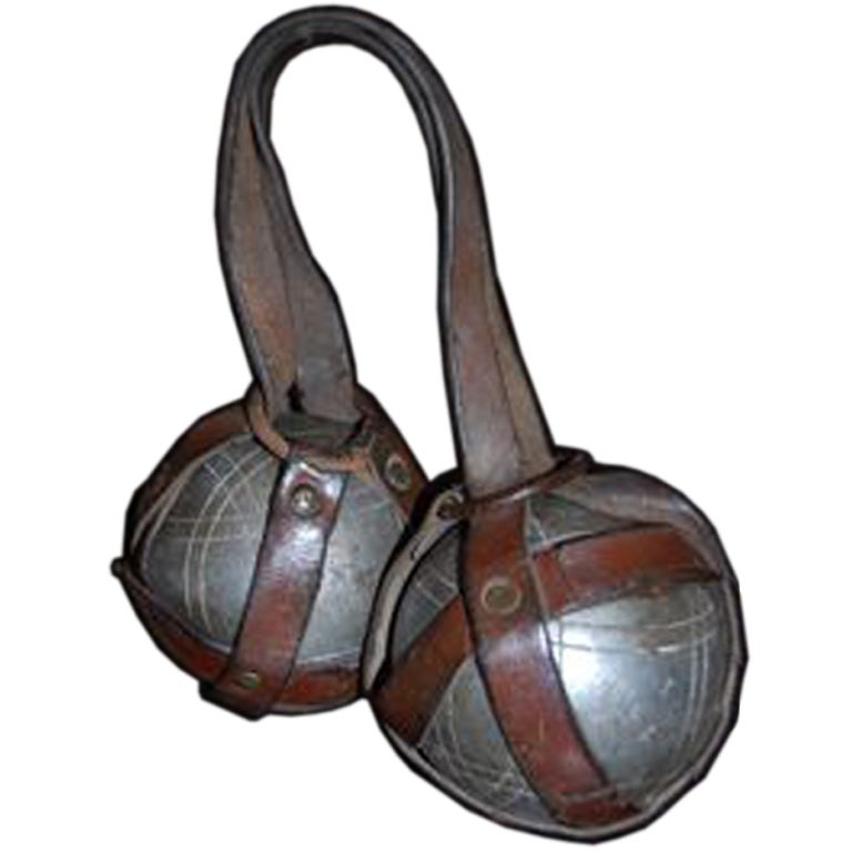 Petanque Balls and Leather Carrying Case at 1stDibs | petanque case