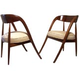 Pair of American Studio Furniture  Movement Arm Chairs