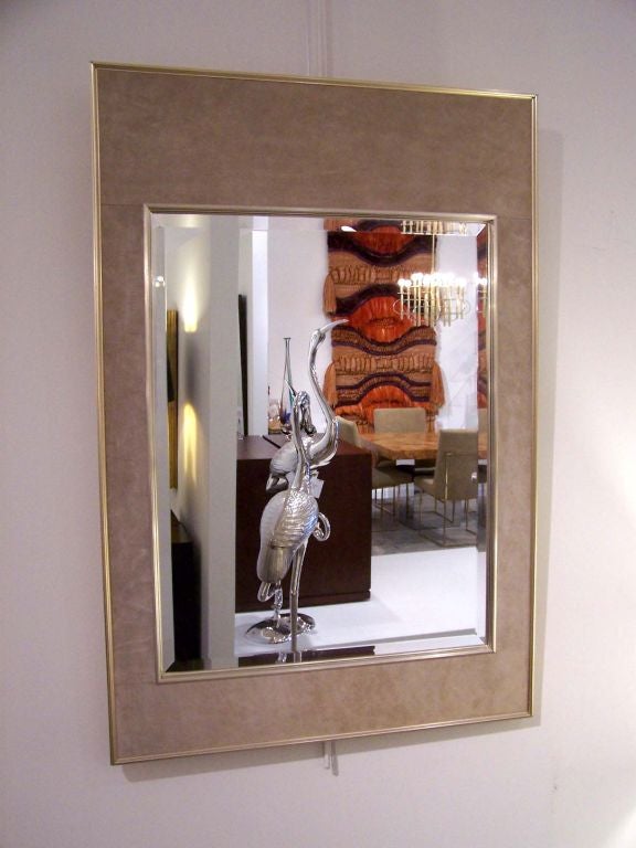 LaBarge Suede Mirror
