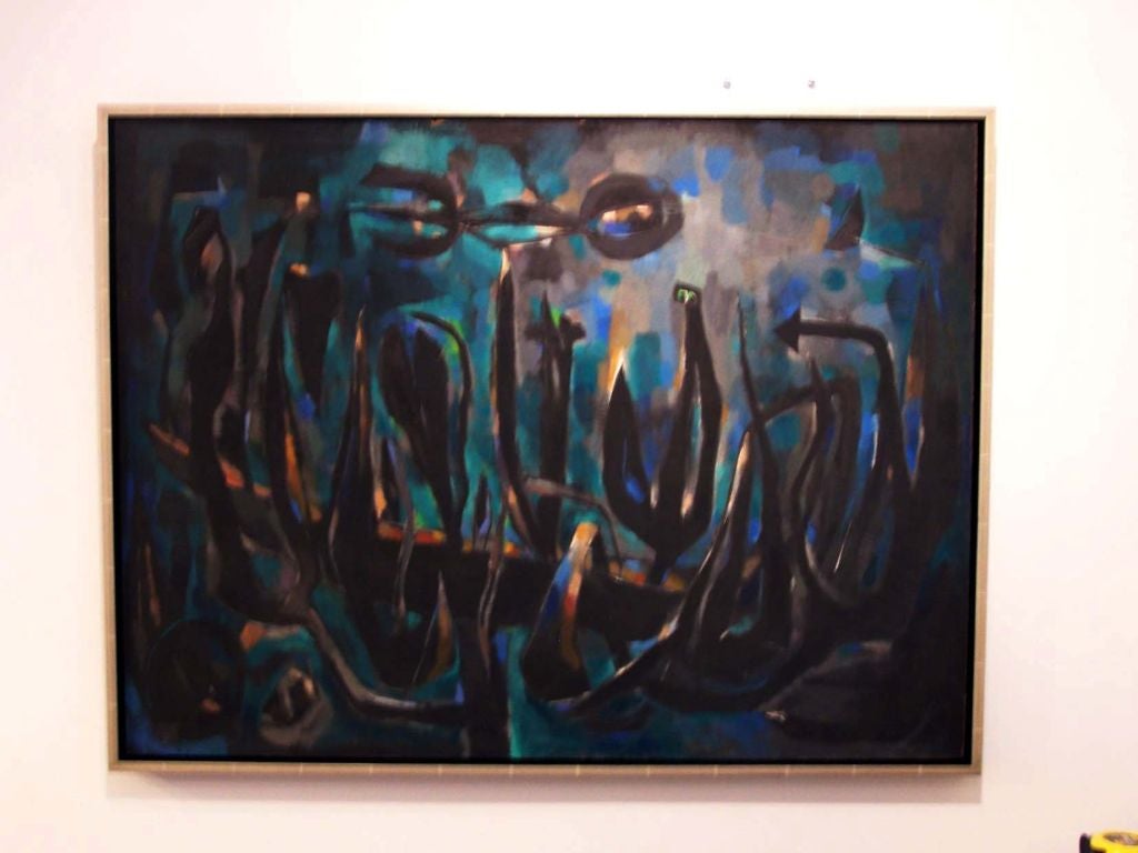 Large Modernist Painting by Katherine Winckler