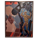 Large Modernist Painting by Robert Lohman