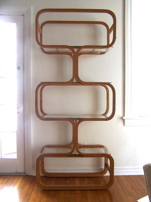Oak Modernist Shelving Unit