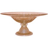 Retro Large Murano Pedestal Bowl