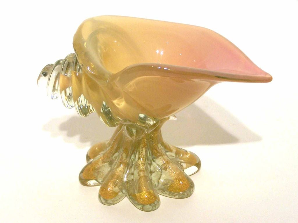 Fine & Rare Shell on Pedestal att. to Barovier & Toso