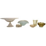 Retro Collection of Gold Toned Mid-Century Glass; Priced Individually