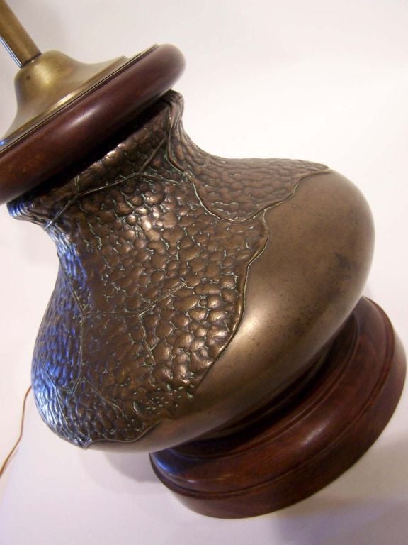 Art Nouveau Bronze Lamp, Spider Web Design For Sale 2