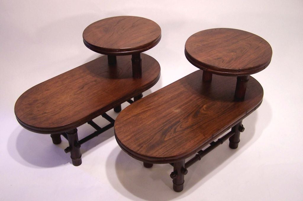 Pair of Bamboo End Tables